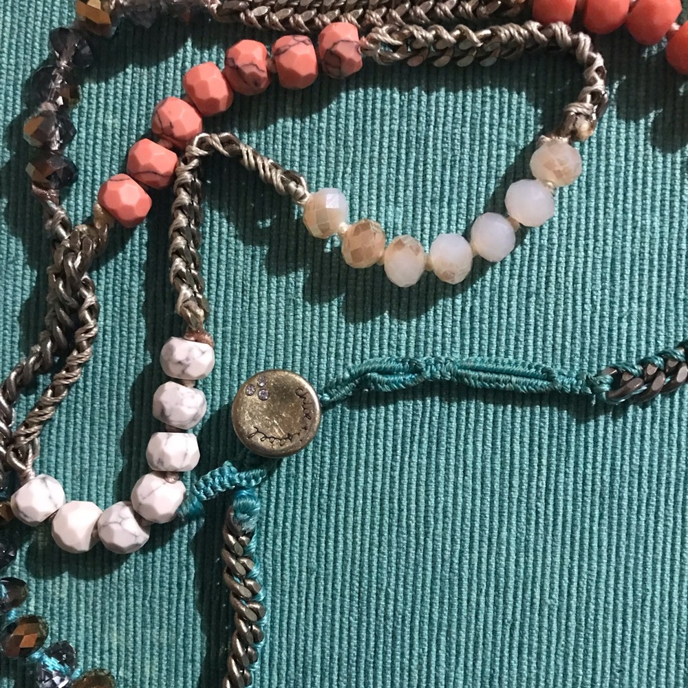 Chloe + Isabel coral wrap bracelet